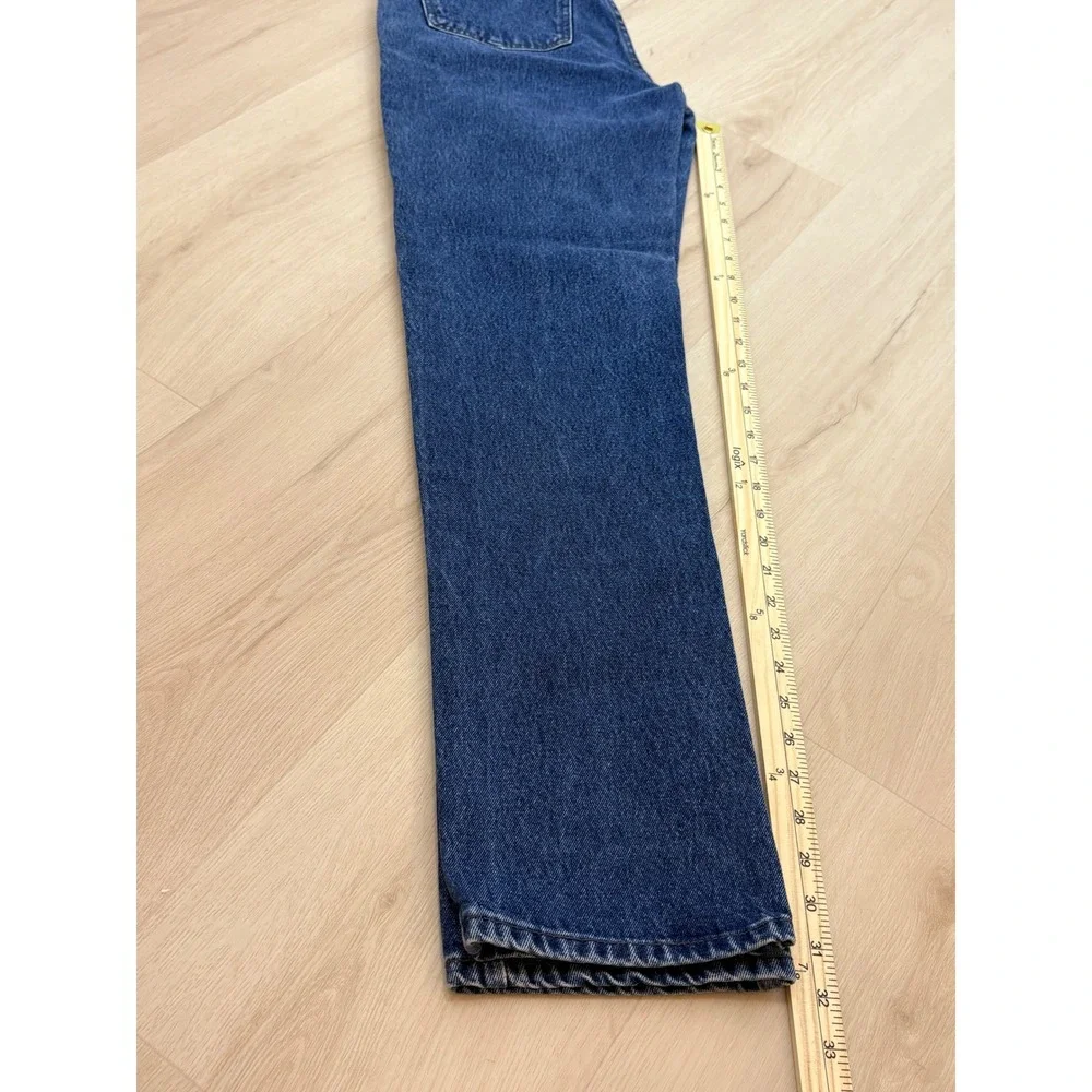 Posted Slim Jeans Womens 7/8 Blue High Waisted Straight Leg Denim Vintage